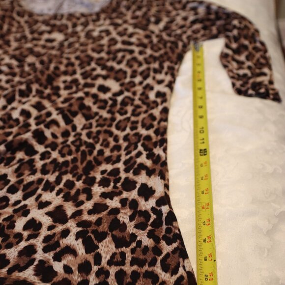 Larace Women's Leopard Print Swing Tunic Sz 5X - Picture 9 of 10